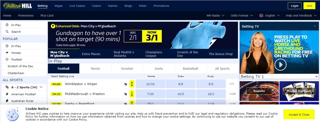 WilliamHill website design
